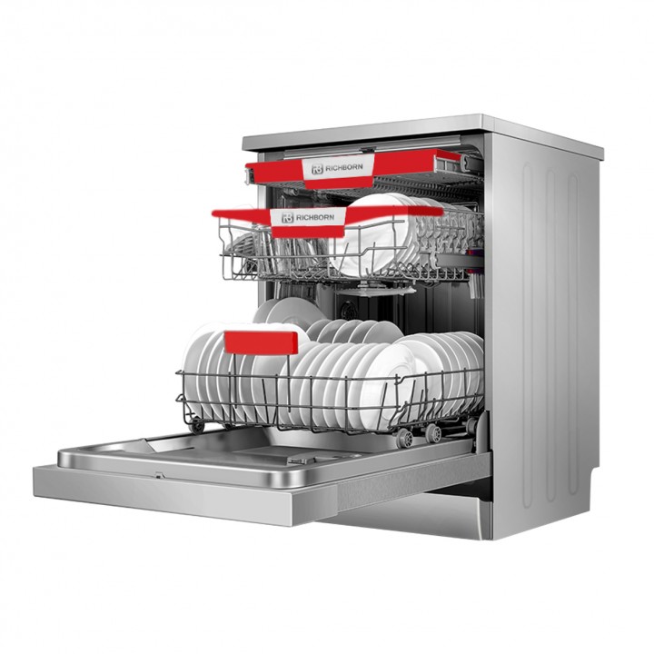Máy rửa bát RICHBORN RDS6085FMS 14 bộ màu bạc Silver