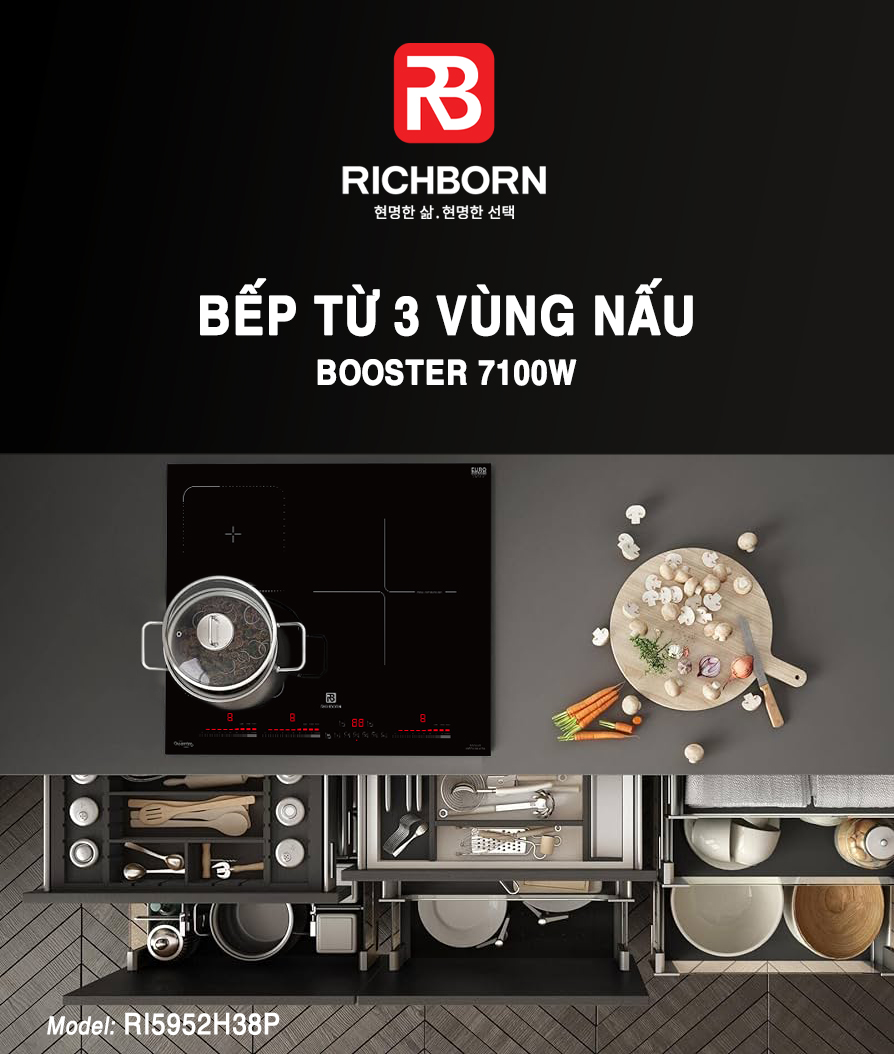 bếp từ hồng ngoại 3 vùng nấu